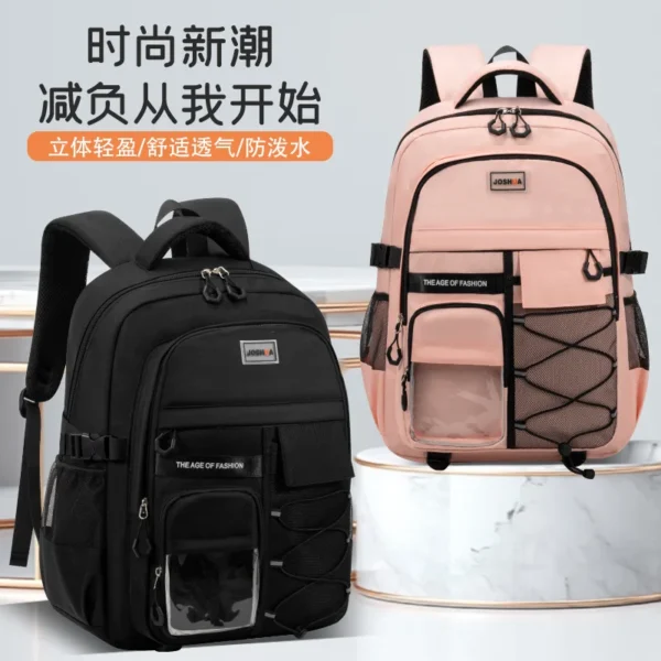 Kinder-Schultaschen für Jungen im Teenageralter, Mädchen, leichte Junior-High-School-Rucksäcke, Kinder, Studenten, Schultasche, große Klasse 3–9 6