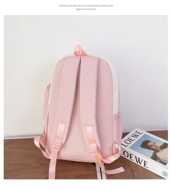 Brief Lilo Stitch Rucksack Hochleistungs-Studentenrucksack mit Federmäppchen Niedlicher Cartoon-Schultasche Atmungsaktiver Anime-Rucksack 3