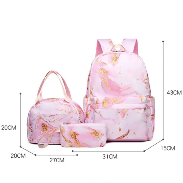 3-teiliges Set Lilo Stitch Schüler Schultasche Mädchen Junge Kind Rucksack Doppel Umhängetasche Reise Stift Tasche Büchertasche Laptop Sets Urlaub Geschenk 3