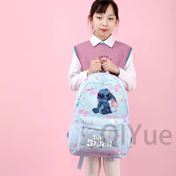 Disney Lilo Stitch Rucksack-Set für Mädchen, Teenager, Studenten, Schulanfang, Rucksack, Damen-Rucksack, Meerjungfrau-Stil, Lunchtasche, Federmäppchen 2