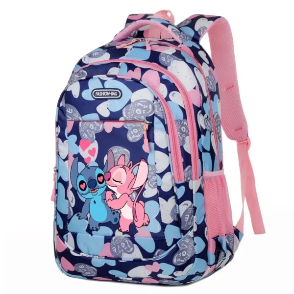 Lilo & Stitch Disney Damen Große Schultasche Studentenrucksack Mädchen Büchertasche Tasche Teenager Rucksack Schultasche Rucksack Mochila 4