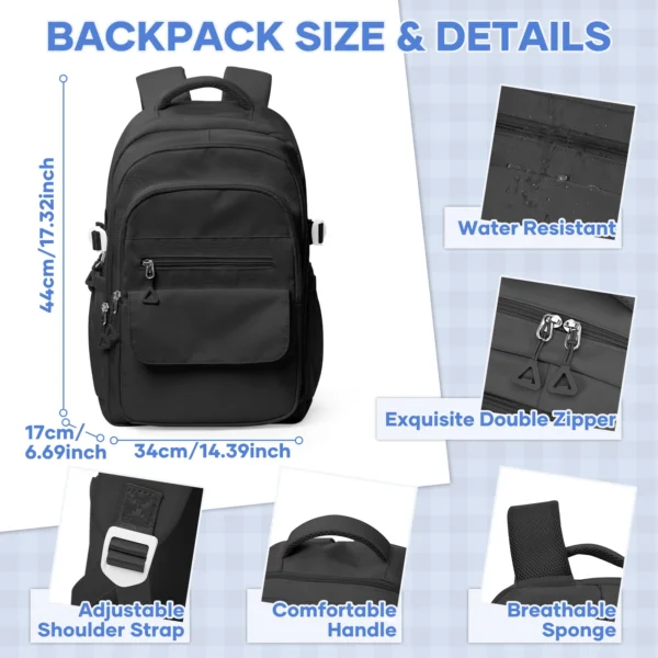 Rucksack für Teenager, Mädchen, Jungen, Mittelschüler, Reiserucksack, hoher Mädchenrucksack, lässiger Tagesrucksack, Rucksack für die Schule 2