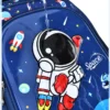 Kinder Umhängetasche Cartoon 3D Stereoskopische Astronaut Schultasche Wasserdicht Kind Rucksack Kleiner Junge Traum Grundschule 5