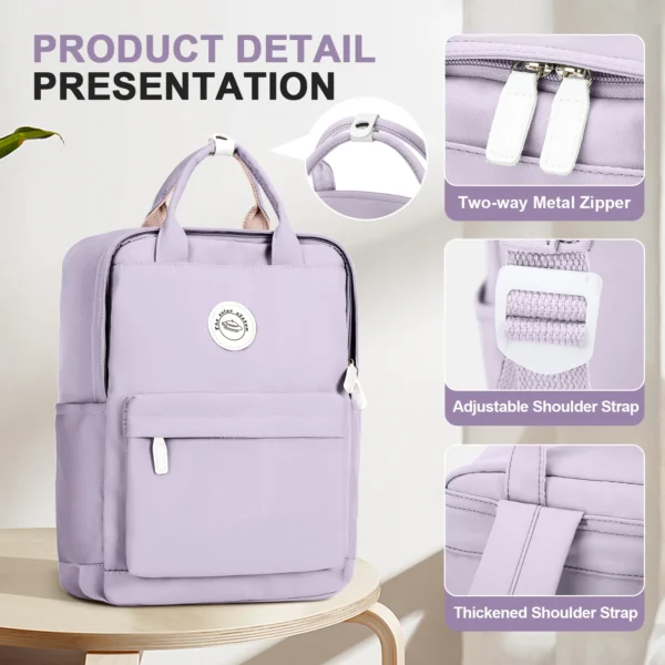 Klassischer Rucksack für Damen und Mädchen, Schulrucksack, wasserdichter Tagesrucksack, modisch, neu in der Schultasche, L-Aufsatztasche, Bolsa Dama Kanken-Rucksack 5