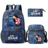 3 Teile/satz Rucksack Lilo und Stitch Schule Taschen für Teenager Mädchen Rucksäcke Frauen Schul Leinwand Rucksack Escolar 3