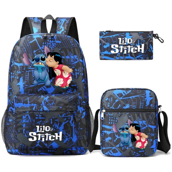 3 Teile/satz Rucksack Lilo und Stitch Schule Taschen für Teenager Mädchen Rucksäcke Frauen Schul Leinwand Rucksack Escolar 3