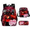 3-teiliges Skibidi Toilet Titan Drillman Schulranzen-Set, Titan Speakerman Print Studentenrucksack, lässiger Rucksack für Jungen und Kinder 2