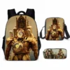 3-teiliges Skibidi Toilet Titan Drillman Schulranzen-Set, Titan Speakerman Print Studentenrucksack, lässiger Rucksack für Jungen und Kinder 5