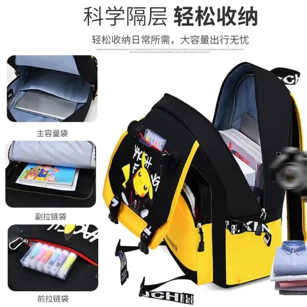 Niedlicher Kinder-Rucksack mit großem Fassungsvermögen, leichte Schultasche mit Wirbelsäulenschutz für Jungen und Mädchen der Klassen 1–6 3