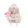 Sanrio Niedlicher Rucksack, große Kapazität, Schultasche für Mittelschüler, Cartoon-Laptop, Reisen, Kuromi Hello Kitty 5