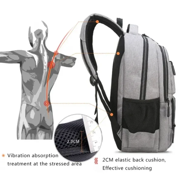 Große Kapazität Rucksack Männer Laptop Rucksäcke 15,6 Oxford Schwarz Solide Hohe Schule Taschen Teen College Boy Gril Student Rucksack 5