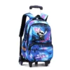 Disney Stitch Rolltasche für die Schule, Trolley-Taschen, Mädchen-Reiserucksack mit Rollen, wasserdicht, große Kapazität, Reise-Schultasche 5