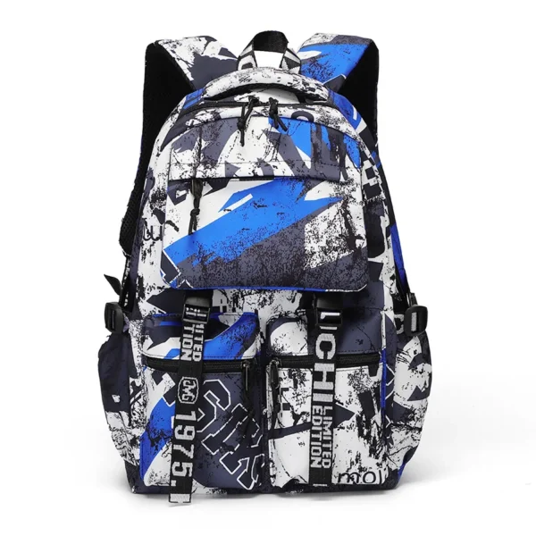 Neuer modischer Schulrucksack für Jungen im Teenageralter, coole Schultasche, wasserdichter Reiserucksack, große College-Büchertasche, Kinderschultaschen 6