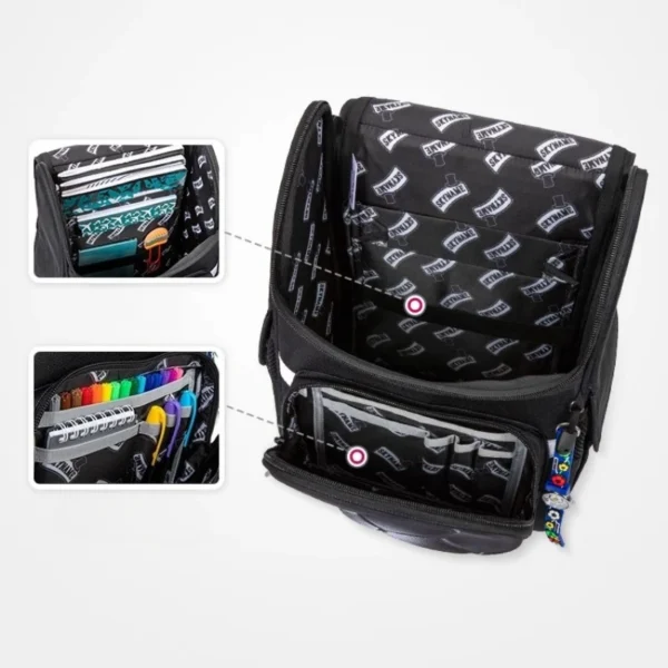 Neuer orthopädischer Rucksack der 1.–2. für Jungen, Cartoon-3D-Fußball-Schultasche, Kinderrucksack, Grundschule, wasserdichte Büchertaschen 3