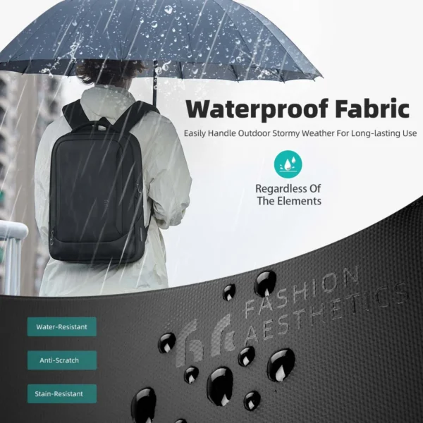HK Herren Designer Laptoptasche Wasserdichte Schultaschen für College Jungen Männlich Business Sport Reiserucksack Männer mit USB-Aufladung 4