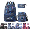 3 Teile/satz Rucksack Lilo und Stitch Schule Taschen für Teenager Mädchen Rucksäcke Frauen Schul Leinwand Rucksack Escolar