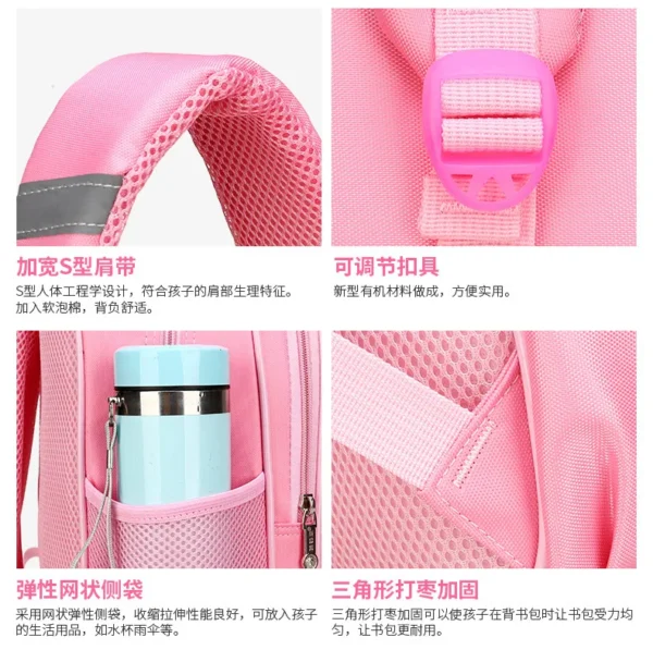 Koreanische Version Japanische Grundschule Student Rucksack Bogen Kinder Welle Punkt Mädchen Ergonomisches Design Schützt Die Wirbelsäule 6