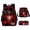 3-teiliges Skibidi Toilet Titan Drillman Schulranzen-Set, Titan Speakerman Print Studentenrucksack, lässiger Rucksack für Jungen und Kinder