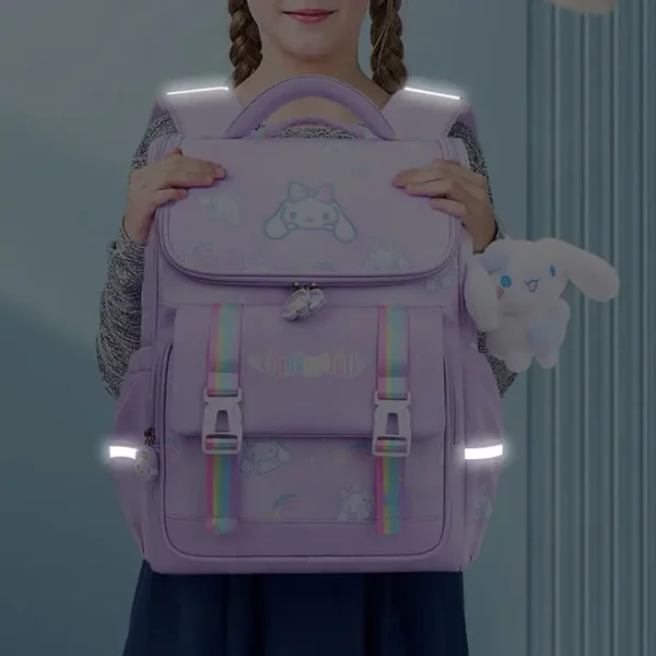 Sanrioed Cinnamoroll Anime Niedlicher Kinderrucksack mit großer Kapazität, Schulranzen, Studenten-Cartoon-Umhängetasche, Reisegeschenk für Freunde 4