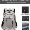 Große Kapazität Rucksack Männer Laptop Rucksäcke 15,6 Oxford Schwarz Solide Hohe Schule Taschen Teen College Boy Gril Student Rucksack 4