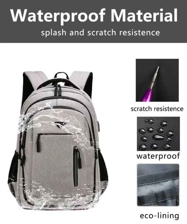 Große Kapazität Rucksack Männer Laptop Rucksäcke 15,6 Oxford Schwarz Solide Hohe Schule Taschen Teen College Boy Gril Student Rucksack 4