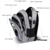 Große Kapazität Rucksack Männer Laptop Rucksäcke 15,6 Oxford Schwarz Solide Hohe Schule Taschen Teen College Boy Gril Student Rucksack 6