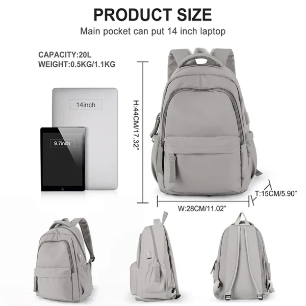 Laptop-Rucksack für Damen, Anti-Diebstahl-Arbeitsrucksack für 35,6 cm, Schulrucksack, Krankenschwester-Rucksack, Büchertasche für Mädchen und Jungen im Teenageralter 2