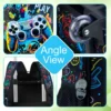 Rollrucksack für Jungen, 3-teilige Kinder-Roll-Büchertasche mit Lunchtasche, Schultasche mit Rollen für Kinder – Spielkonsole 4
