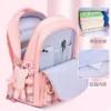 Schutz der Wirbelsäule Ergonomie Grundschüler Mädchen Karierter Rucksack Große Kapazität Leicht Wasserdicht 4