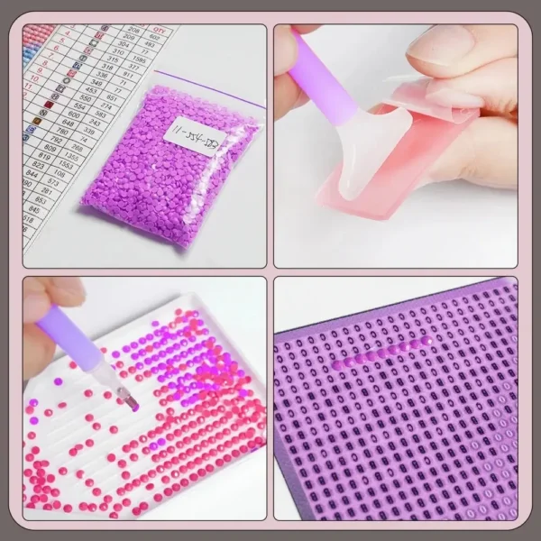 Disney 5D-Diamantgemälde zum Selbermachen, Cartoon-Stich, Blume, voller runder Bohrer, handgefertigtes Mosaik, Heimdekoration, Geschenk für Kinder 6