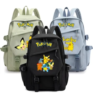 Anime Pokemon Pikachu Student Kawaii Rucksack Kaisen Leichte Taschen Rucksack für Jungen Mädchen Kinder Zurück zur Schule Schultasche