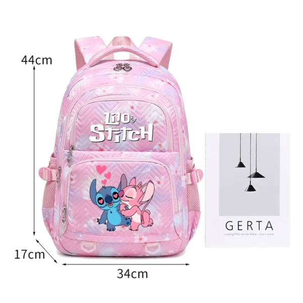 Disney Lilo Stitch Rucksack für Mädchen, Schulanfang, Büchertasche, Kind, Teenager, Studenten, Mochila, wasserdichter Damen-Rucksack, Laptoptasche 6