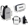 Stück Set Skibidi Toilette Toilette Schulkind Schulrucksack mit Umhängetasche Bleistiftbeutel Schultaschen für Jungen Mädchen Bestes Geschenk 2