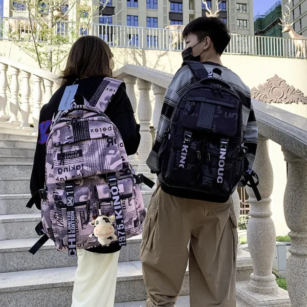 Neuer modischer Schulrucksack für Jungen im Teenageralter, coole Schultasche, wasserdichter Reiserucksack, große College-Büchertasche, Kinderschultaschen 4