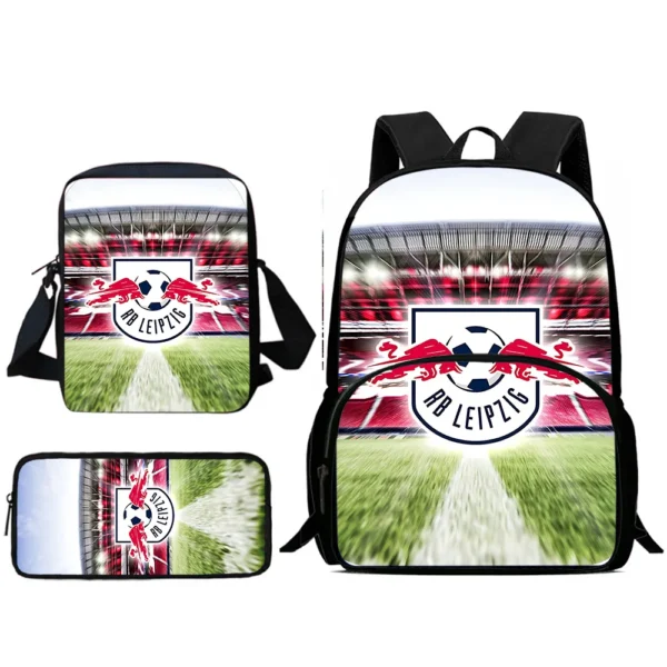 Kinderrucksäcke Fußball RB L-LeipzigS Umhängetasche Federmäppchen Schüler Schultaschen mit großer Kapazität für Jungen Mädchen Bestes Geschenk 2