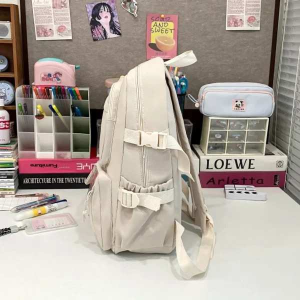 Stilvoller, leichter Rucksack mit transparenter Vordertasche – großes Fassungsvermögen für Schule, Reisen und Outdoor-Aktivitäten 3