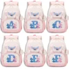 Disney Stitch Mode Wasserdichter Rucksack für Studenten Anime Buchstabe A-Z Druck Schultasche Jungen Mädchen Buch Aufbewahrungstasche Geschenke