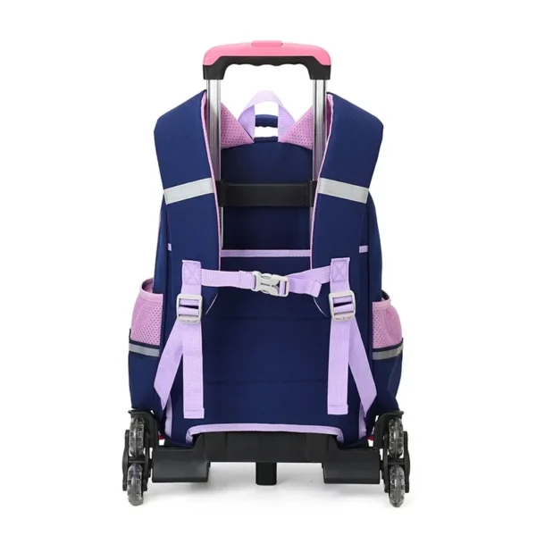 Sanrio Kuromi Trolley-Rucksack für Jungen und Mädchen, Wirbelsäulenschutzpaket, Cartoon-Design, Rucksack, Urlaubsgeschenke, Anime-Peripheriegeräte 6