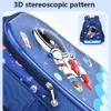 Kinder Umhängetasche Cartoon 3D Stereoskopische Astronaut Schultasche Wasserdicht Kind Rucksack Kleiner Junge Traum Grundschule 3