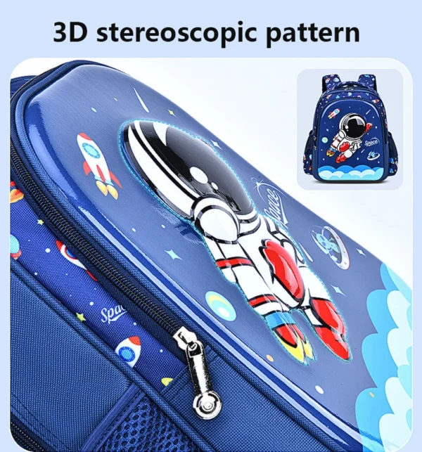 Kinder Umhängetasche Cartoon 3D Stereoskopische Astronaut Schultasche Wasserdicht Kind Rucksack Kleiner Junge Traum Grundschule 3