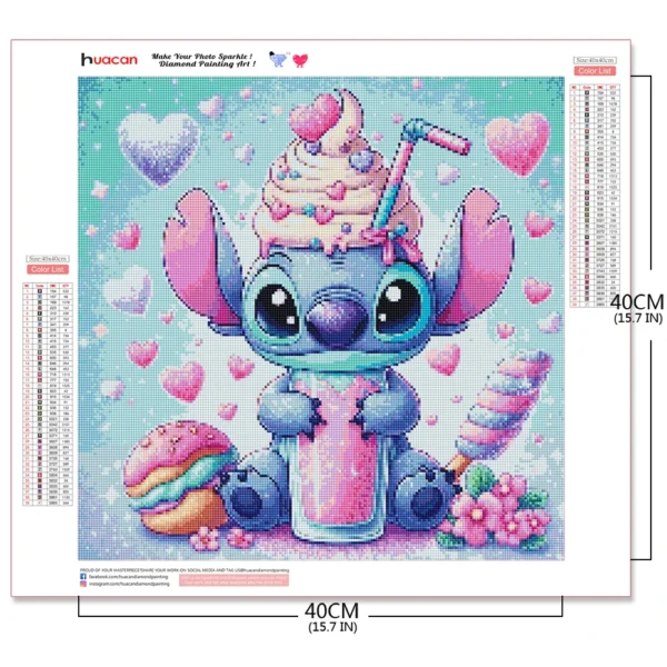Disney DIY Diamant Stickerei Lilo und Stitch volle Runde Mosaik Cartoon Diamant Malerei neue 2025, kreative Hobbys Wandkunst 2