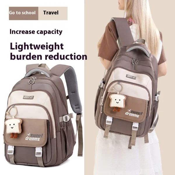 Mädchen-Rucksack für die Schule, Kawaii-Büchertasche für Teenager, mehrere Taschen, Schultasche für Grundschule, Grundschule, Mittelschule, Alter 6–14 2