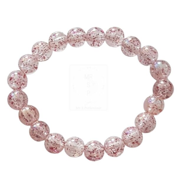Transparentes Armband mit Glitzer-Effekt