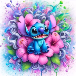 Disney 5D Diamantmalerei „Stitch & Angel“ – Fantasy Anime-Mosaik
