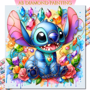 Disney Diamantmalerei „Mickey, Ariel & Elsa“ – AB-Strass-Kreuzstichset