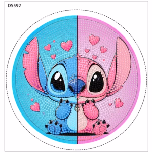 Disney 5D Diamantmalerei „Lilo & Stitch“ – Mit Rahmen, ideal als Geschenk
