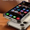 Oatsbasf Minimalistisch für iPhone 17 Pro/Pro Max/17 Air Phone Case Metall Rahmenloses kabelloses Laden Ultradünne Schutzhülle 6