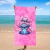 MINISO Disney Stitch Strandtuch, Mikrofaser, schnell trocknend, saugfähig, für Yoga, Reisen, Schwimmen, Fitness, Camping, Geschenk, Valentinstag, Sommer, unverzichtbar 5