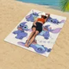 1-teiliges Strandtuch aus der Stitch Cartoon Disney Collection – super saugfähig, schnell trocknend, leicht, weiche und übergroße Mikrofaser-Strandhandtücher B