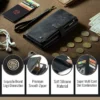 Passend für iPhone 17 Air, 17 Pro Leder-Brieftaschen-Hülle, Flip-Cover [Kartenhalter [Ständer], stoßfester Schutz für iPhone 17 Pro Max, 17 2